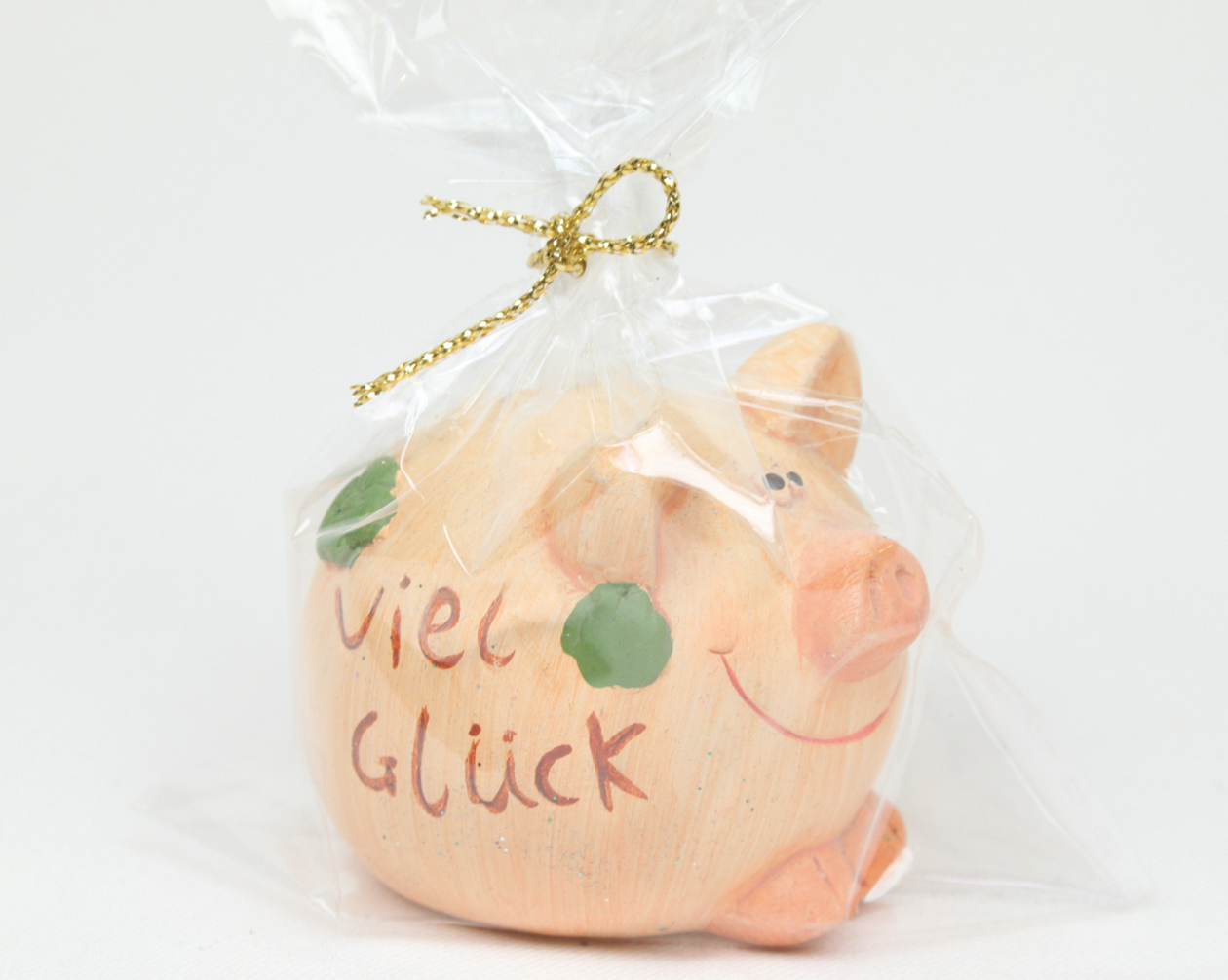 Glücksbringer Schwein 'Viel Glück!' 7x5cm