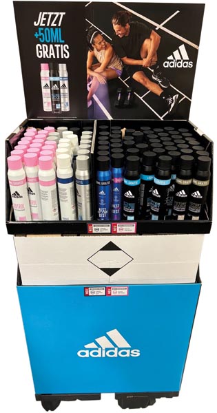 Adidas Deospray 150+50ml 168er Display