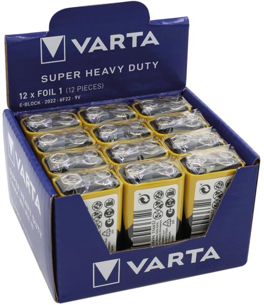 Batterie VARTA Super Heavy Duty 9 Volt 1er