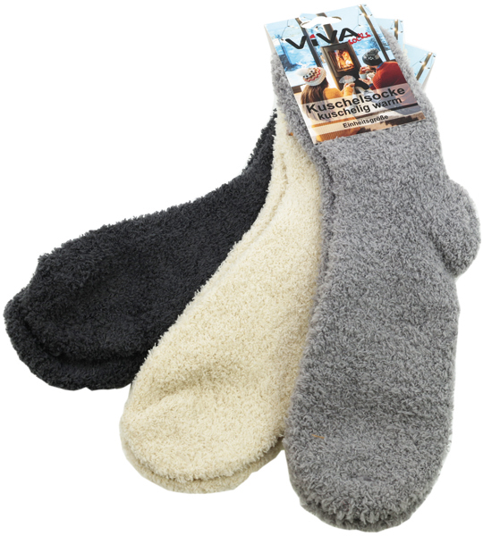 Socken Kuschelsocken Damen uni Einheitsgröße