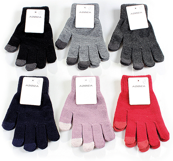 Winter Damen Handschuhe 6fach sortiert