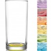 Glas Coral Longdrink 0,25l farbig. Boden 6f.sort.
