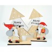 Holz-Wichtel und Santa mit Geschenkesack XL 14x9x 4cm, auf b