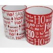 Kaffeebecher 'HoHoHo' 300ml, 9x8cm rot/weiß