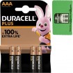 Batterie Duracell Plus Alkaline Micro AAA 4er